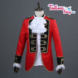 ชุดเช่าแฟนซีผู้ชาย ชุดเช่าเจ้าชายฝรั่งเศส ชุดเจ้าชายอังกฤษ ชุดสูทเจ้าชาย ชุดคู่เจ้าหญิงวิคตอเรีย ชุดประจำชาติฝรั่งเศสผู้ชาย ชุดสูทเจ้าชายสีแดงยุคเรเนซองค์ของฝรั่งเศส