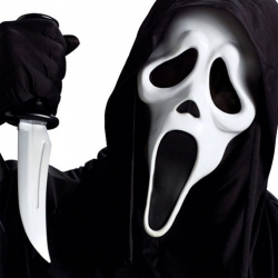 ชุดแฟนซีผีสครีมหวีดสุดขีด ชุดปีศาจ Cosplay Scream Ghostface ชุดฆาตกรโรคจิต ชุดโกสเพซฆาตกรหน้ากากผี ชุดดำพร้อมหน้ากาก