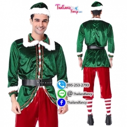 ชุดแฟนซีแซนต้า Santacros Costume ชุดซานต้าผู้ชาย ชุดคริสต์มาส ชุดซานตารีน่า ชุดปาร์ตี้ปีใหม่ ชุดต้อนรับปีใหม่ ชุดพีอาร์ ชุดซานตาครอสสีเขียวแดงผู้ชาย