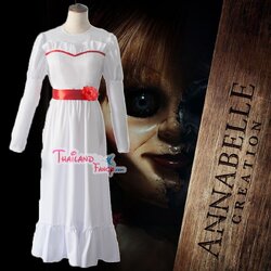 ชุดแฟนซีปีศาจสาว ชุดฮาโลวีน Annabelle Cosplay ชุดแอนนาเบลล์ ชุดผีซอมบี้ผู้หญิง ชุดตุ๊กตาแอนนาเบลล์ ชุดตุ๊กตาผีกลับบ้าน