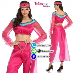 ชุดแฟนซีการ์ตูน ชุดเจ้าหญิงดิสนีย์ เจ้าหญิงเทพนิยาย เจ้าหญิงอาละดิน Aladdin Cosplay ชุดคอสเพลย์เจ้าหญิงจัสมิน รุ่นสีพูสด