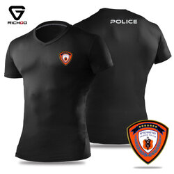 NVPL11-เสื้อยืดคอวีตำรวจจราจร