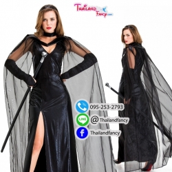 ชุดแฟนซีปีศาจสาว ชุดฮาโลวีน Witch Costume ชุดผีซอมบี้ผู้หญิง ชุดสาวจอมเวทย์ ชุดแฟนซีจอมเวทย์มิดไนท์สายดาร์ค