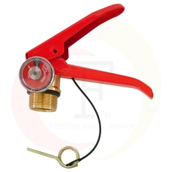 หัวบีบดับเพลิงพร้อมเกจวัด สำหรับถังดับเพลิง