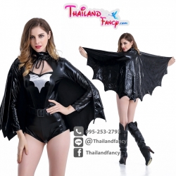 ชุดแฟนซีค้างคาว ชุดคอสเพลย์ค้างคาว ชุดค้างคาวผี ชุดค้างคาวหญิง ชุดฮาโลวีน Halloween ชุดค้างคาวผีพร้อมปีกค้างคาว