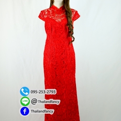 ชุดเช่าแฟนซีผู้หญิง ชุดเจ้าสาวจีน ชุดกี่เพ้าสีแดง ชุดยกน้ำชา ชุดแต่งงานจีน ชุดตรุษจีนผู้หญิง ชุดพรีเวดดิ้งจีนผู้หญิง ชุดกี่เพ้าสีแดงผ้าลูกไม้ทั้งชุด