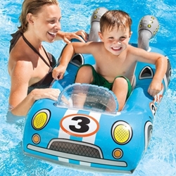 intex 59380 แพนั่งแฟนซีเด็กลายการ์ตูน รถแข่งสีฟ้า