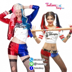 ชุดแฟนซี Harley Quinn ชุดฮารีย์ ควีนท์ ชุดการ์ตูน ชุดฮอลลีวูด ชุดซุปเปอร์ฮีโร่ผู้หญิง ชุดคอสเพลย์แฟนโจ๊กเกอร์ Suicide Squad