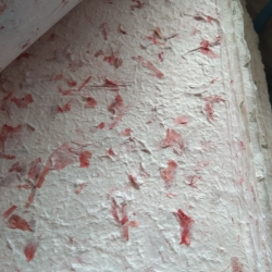 กระดาษสา ใส่เปลือกกระเทียมสี