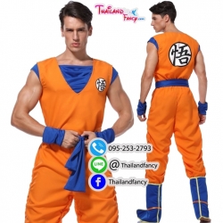ชุดเช่าแฟนซีผู้ชาย ชุดเช่าการ์ตูนญี่ปุ่น ชุดโงกุน ชุดดราก้อนบอล Goku Cosplay ชุดการ์ตูนผู้ใหญ่ ชุดแฟนซีปาร์ตี้ ชุดเช่าโงกุนผู้ใหญ่ครบเซ็ท