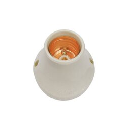 ขั้วหลอดไฟ E27 แป้นทรงสูง SOKAWA สีขาว S-058