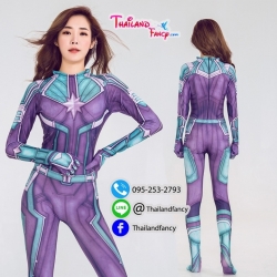 ชุดแฟนซีกัปตันมาร์เวล ชุดซุปเปอร์ฮีโร่ผู้หญิง Captain Marvel Costume ชุดการ์ตูน ชุดคอสเพลย์ภาพยนต์The Avengers