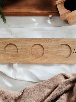 ถาดไม้ วางแก้วคอกเทล