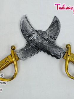 อุปกรณ์แฟนซีโจรสลัด ดาบสั้นโจรสลัด แจ๊คสแปร์โรว์ Pirate of the Caribbean อุปกรณ์โจรสลัดคอสเพลย์ ดาบสั้นโจรสลัดลายกระโหลกไขว้