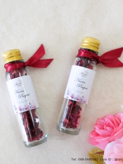 ของชำร่วยงานแต่ง บุหงาหอมในขวดแก้ว ฝาทอง ความหมายดี เป็นสิริมงคล กลิ่นหอม แฮนเมด