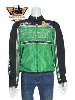 เสื้อขี่มอเตอร์ไซด์( มือสอง) CRSB 026 : อก 50" ยาว 25" (XL) **Castrol**
