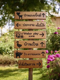 ป้ายไม้บอกทาง