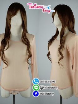 ชุดแต่งแฟนซี ชุดบอดี้สูทซีทรู Body Suit Stocking ชุดกันโป๊ ชุดเสื้อซับใน ชุดบอดี้สูทเนื้อตาข่ายจิ๋วยืด4ด้าน สีเนื้อเข้ม