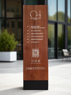 ป้ายตั้งหน้าร้าน ฐานเหล็ก