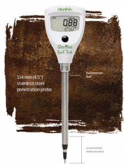 Gloline Soil Test™ Direct Soil Conductivity Tester เครื่องวัดค่าความนำไฟฟ้าของดิน (วัดปุ๋ยในดินว่ามีมากหรือน้อย) ยี่ห้อ Hanna รุ่น HI98331