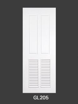 ประตู uPVC GREEN GL205 น้ำตาล