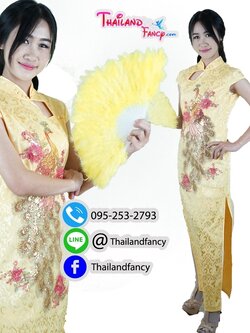 ชุดเช่าแฟนซีผู้หญิง ชุดกี่เพ้าจีน ชุดแฟนซีกี่เพ้าจีน ชุดตรุษจีนผู้หญิง ชุดปาร์ตี้จีน ชุดเช่ากี่เพ้าสีเหลืองทองกระดุมจีน และอีกหลายสี