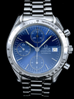 Omega Speedmaster Date หน้าฟ้า สายเหล็กแท้ ปี1995 Automatic ขนาด 39 mm