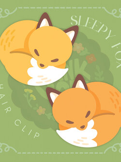(พร้อมส่ง) กิ๊บติดผมไร้ขอบ sleepy fox - ชิ้นสุดท้ายแล้วจ้า!