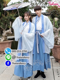ชุดเช่าแฟนซีผู้หญิง เช่าชุดจอมยุทธ์จีน ชุดจีนโบราณหญิง ชุดเจ้ายุทธจักร ชุดจีนกำลังภายใน ชุดเช่าจอมยุทธ์หญิงเสื้อสีฟ้า