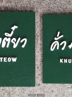 ป้ายติดตัวอักษร