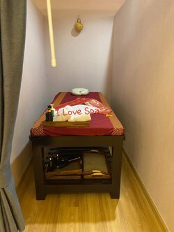 ผ้าปูเบาะสปา สีพื้นคาดลายไทย