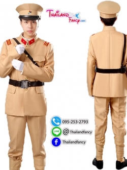 ชุดเช่าแฟนซีผู้ชาย ชุดเช่าทหารญี่ปุ่น ชุดเครื่องแบบทหารโกโบริ ชุดทหารสงครามโลก ชุดเช่านายทหารญี่ปุ่นสีกากีรุ่นกางเกงเดฟ