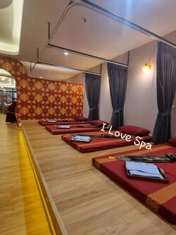 ผ้าปูเบาะนวดไทย สีพื้น /สีพื้นคาดลายไทย