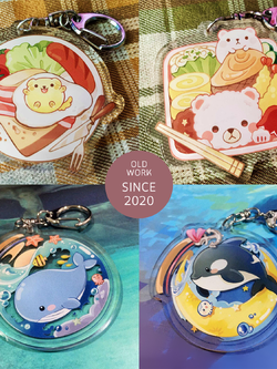 (พร้อมส่ง) Acrylic Keychain 6 cm / พิมพ์ 2 ด้าน / งานเก่าปี 2020