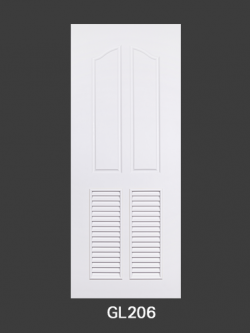 ประตู uPVC GREEN GL206 น้ำตาล