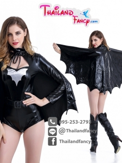 ชุดแฟนซีค้างคาว ชุดคอสเพลย์ค้างคาว ชุดค้างคาวผี ชุดค้างคาวหญิง ชุดฮาโลวีน Halloween ชุดค้างคาวผีพร้อมปีกค้างคาว