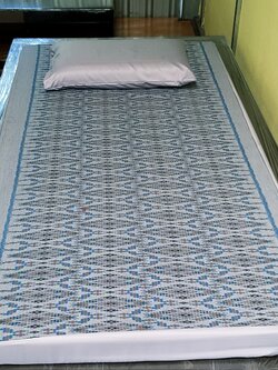 ผ้าปูเบาะนวดไทย ผ้าcotton หมักโคลน พิมพ์ลาย