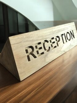 ป้าย RECEPTION