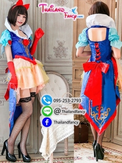 ชุดแฟนซีผู้หญิงสำหรับเช่า ชุดเจ้าหญิงดิสนีย์ ชุดการ์ตูน Snow White Cosplay ชุดเช่าเจ้าหญิงสโนว์ไวท์หน้าสั้นหลังยาว