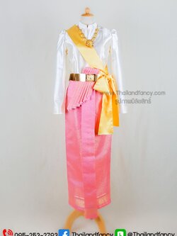 ชุดไทยย้อนยุค ชุดไทยอุ่นไอรัก ชุดไทยร่วมสมัย ชุดไทยบรมพิมาน ชุดไทยออเจ้า ชุดเสื้อบรมพิมานกับผ้าถุงจีบหน้านางสำหรับเด็กโต