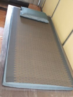 ผ้าปูเบาะนวดไทยลายไทย ผ้าฝ้ายหมักโคลน