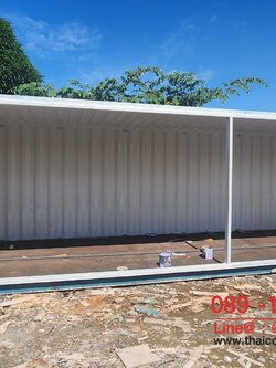 ตู้คอนเทนเนอร์ 40ฟุต ตัดเจาะทำสี ทำตามแบบ