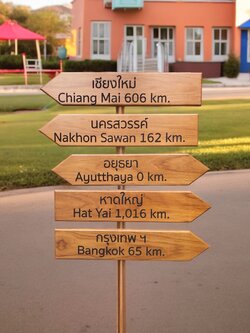 ป้ายชื่อประเทศ ป้ายชี้ระยะทาง