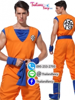 ชุดเช่าแฟนซีผู้ชาย ชุดเช่าการ์ตูนญี่ปุ่น ชุดโงกุน ชุดดราก้อนบอล Goku Cosplay ชุดการ์ตูนผู้ใหญ่ ชุดแฟนซีปาร์ตี้ ชุดเช่าโงกุนผู้ใหญ่ครบเซ็ท
