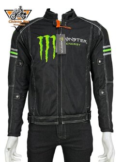 เสื้อขี่มอเตอร์ไซด์แบบ Air Flow (ดำ-เขียว) เบอร์ XL : อก 44" ยาว 26" (Air Flow)