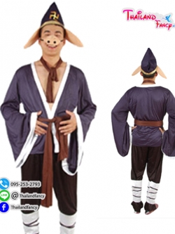 ชุดแฟนซีผู้ชายสำหรับเช่า ชุดแฟนซีไซอิ๋ว ชุดหนังจีน ชุดคอสเพลย์โป้ยก่าย ชุดจีนโบราณ ชุดลูกศิษย์พระถังซัมจั๋ง ชุดเช่าตือโป๊ยก่าย