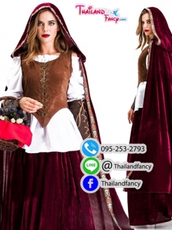 ชุดเช่าแฟนซีเจ้าหญิง ชุดการ์ตูนผู้หญิง ชุดหนูน้อยหมวกแดงยาว ชุดคู่มนุษย์หมาป่า ชุดนิทาน ชุดภาพยนต์ฮอลลีวู้ด ชุดนู๋น้อยหมวกแดงสไตล์วู้ด