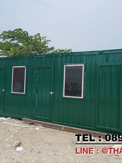 บ้านพักคนงาน ผนังเมทัลชีท กั้น 5 ห้อง