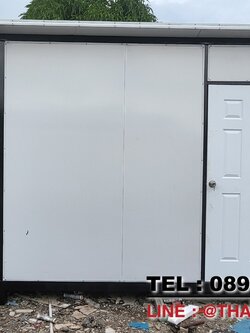 ตู้ออฟฟิต ผนัง สำเร็จรูป ขนาด 2x4x2.50ม. พร้อมปีหลังคา และยกขา