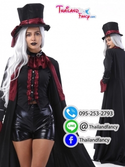 ชุดเช่าแฟนซีผู้หญิง ชุดเช่าซอมบี้ผู้หญิง ชุดนักเวทย์ผู้หญิง ชุดแวมไพร์สาว Dracular Cosplay ชุดฮาโลวีน ชุดปีศาจ ผีดิบดูดเลือด ชุดราชินีแดร๊คคูลล่า